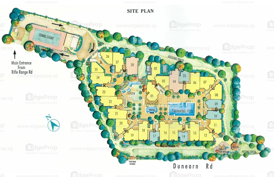Site plan of The Blossomvale in Singapore