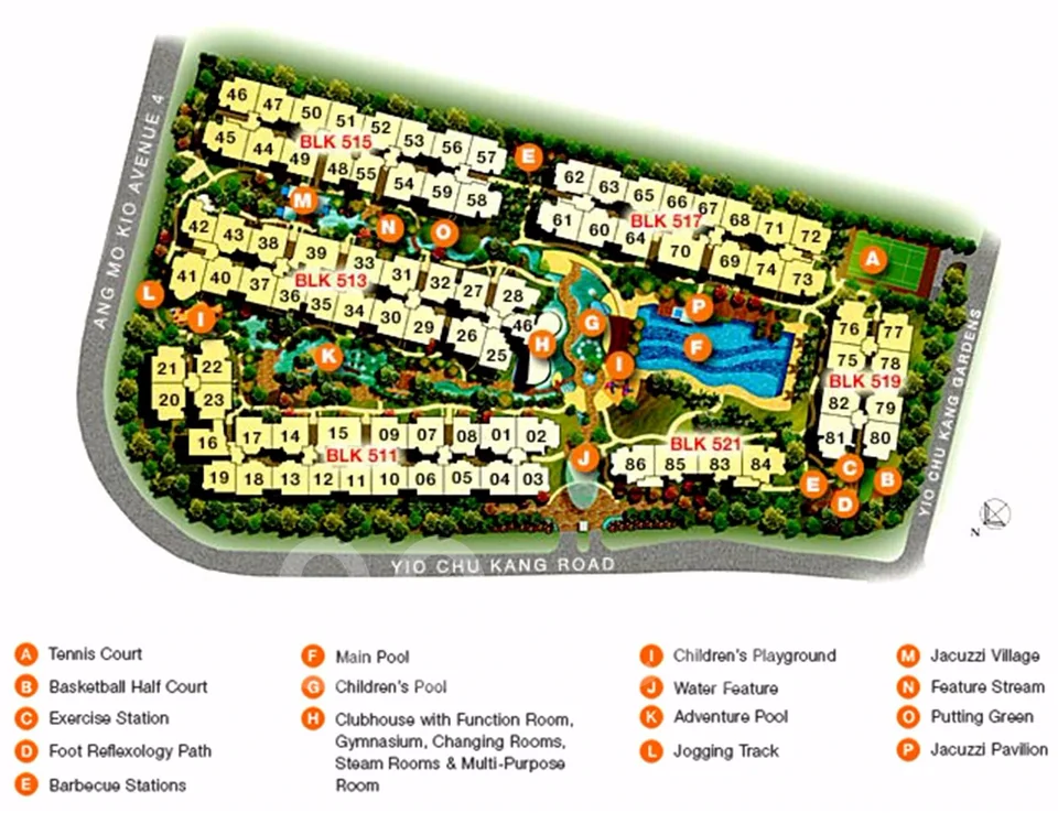 Site plan of The Calrose in Singapore
