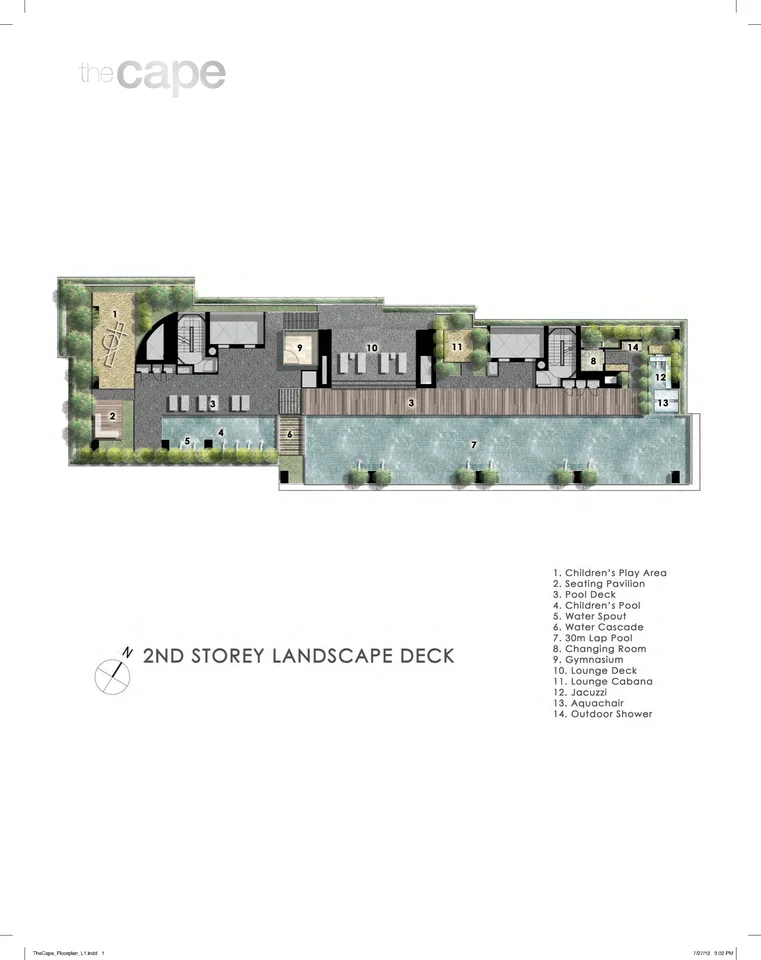 Site plan of The Cape in Singapore