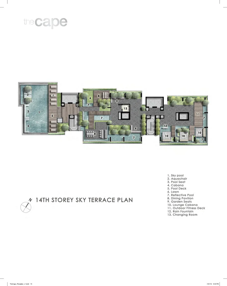 Site plan of The Cape in Singapore