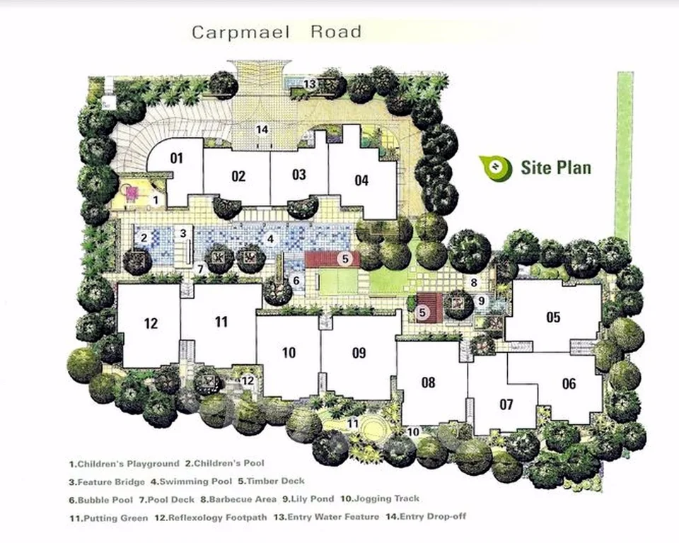 Site plan of The Carpmaelina in Singapore