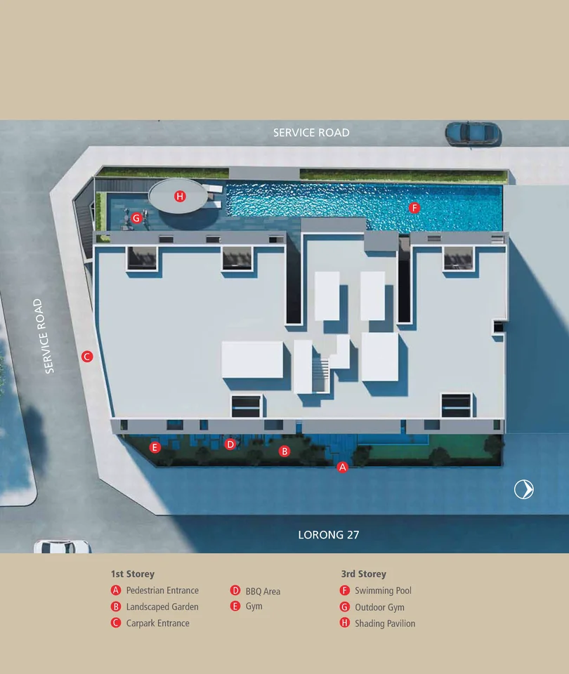 Site plan of The Centren in Singapore
