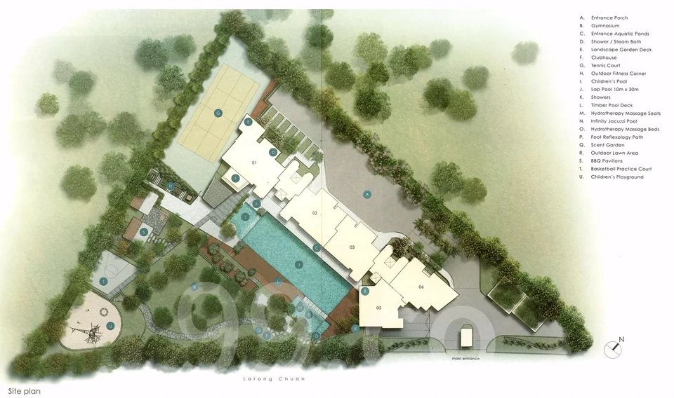 Site plan of The Chuan in Singapore