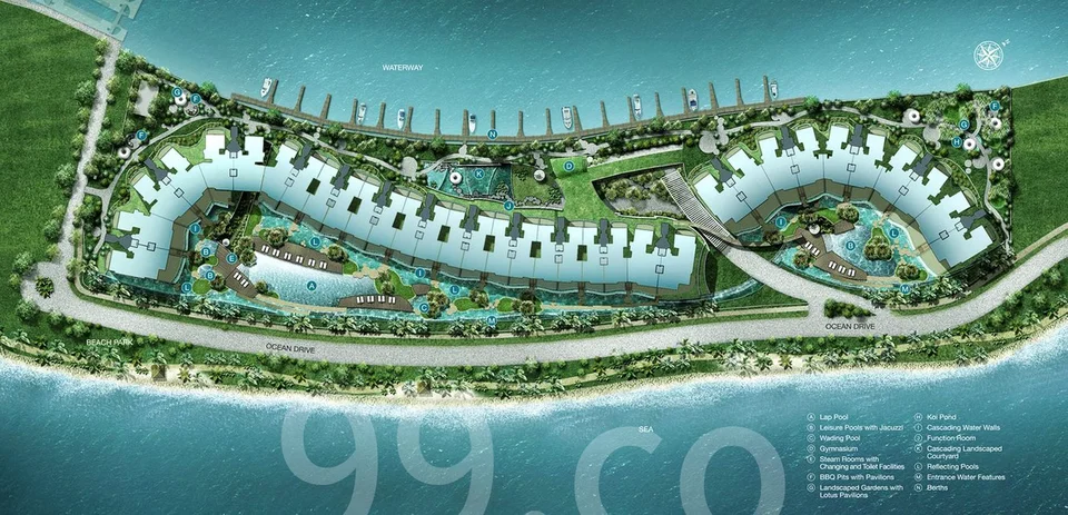 Site plan of The Coast At Sentosa Cove in Singapore