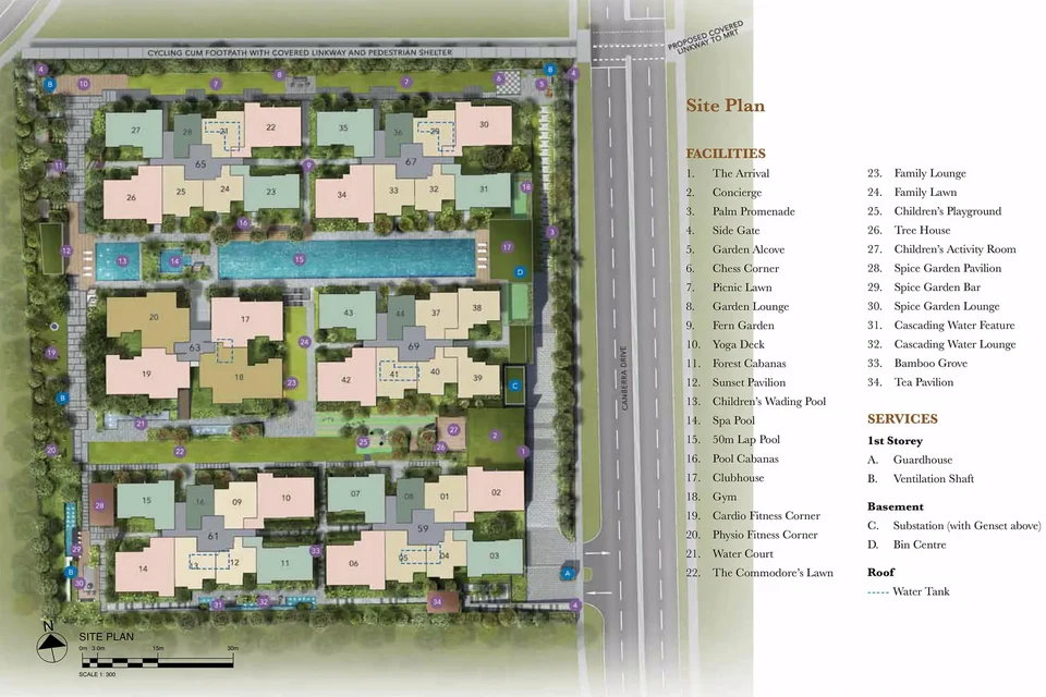 Site plan of The Commodore in Singapore