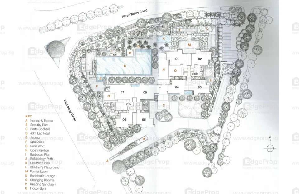 Site plan of The Cornwall in Singapore