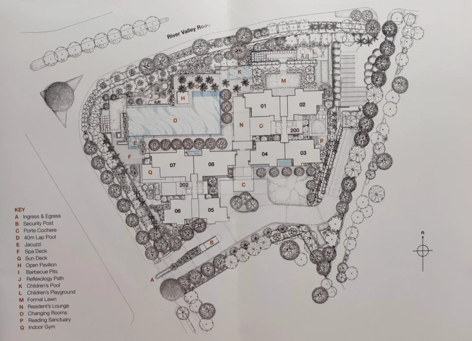 Site plan of The Cosmopolitan in Singapore