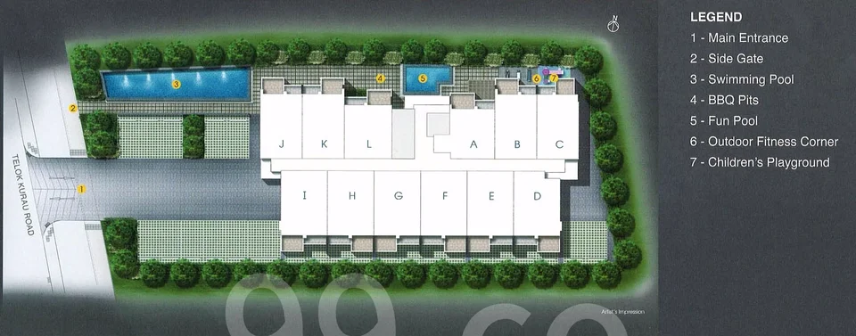 Site plan of The Cotz in Singapore