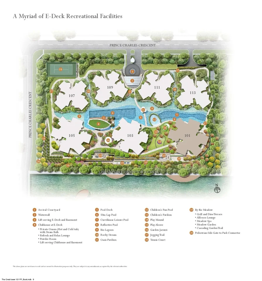Site plan of The Crest in Singapore