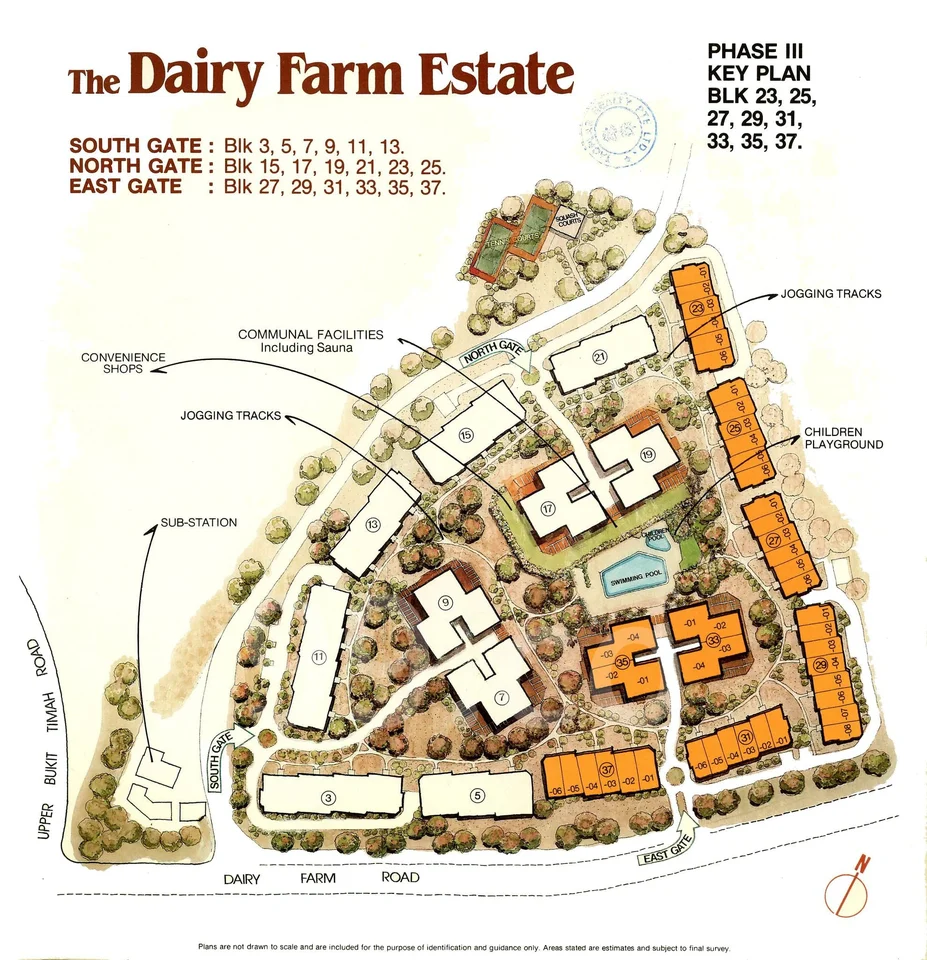 Site plan of The Dairy Farm in Singapore