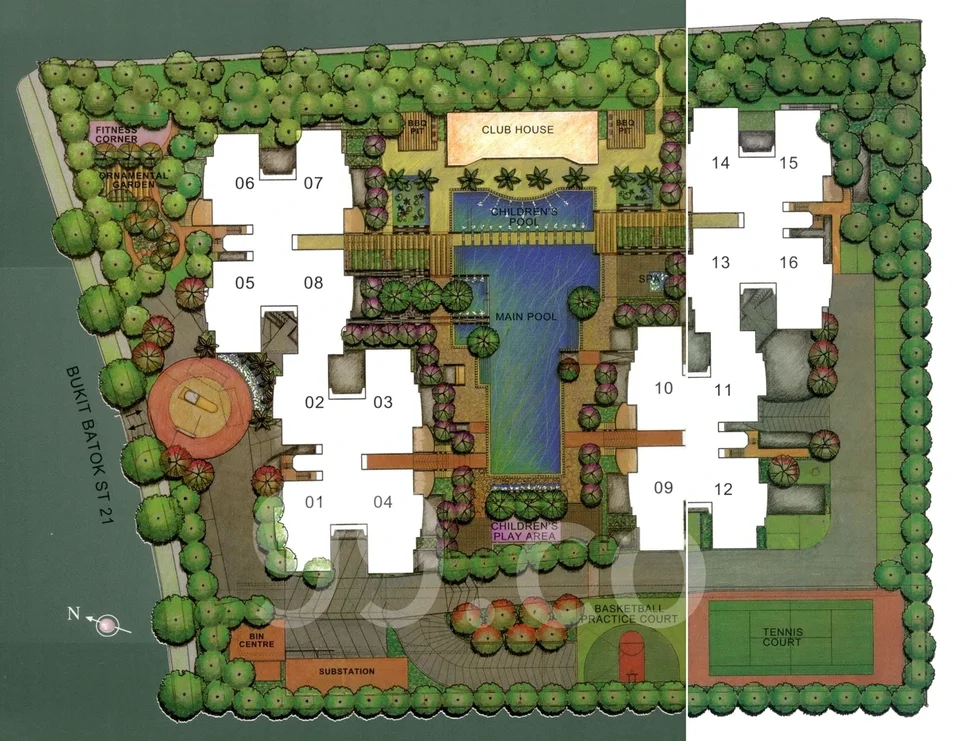 Site plan of The Dew in Singapore