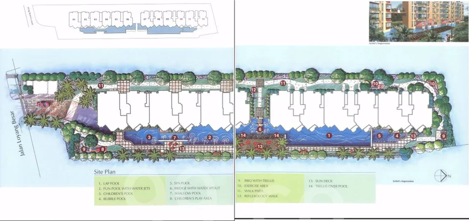 Site plan of The Edgewater in Singapore
