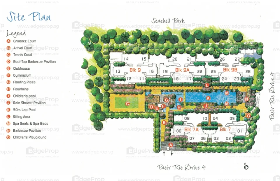 Site plan of The Esparis in Singapore