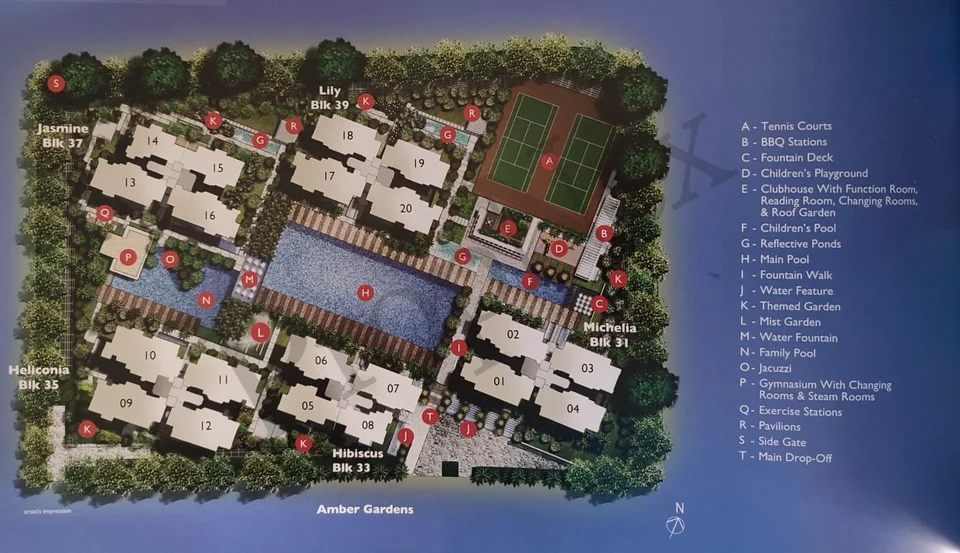 Site plan of The Esta in Singapore
