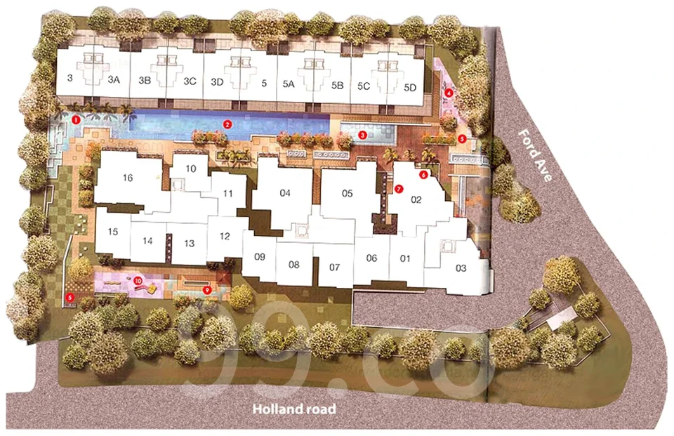Site plan of Ford Mansion in Singapore