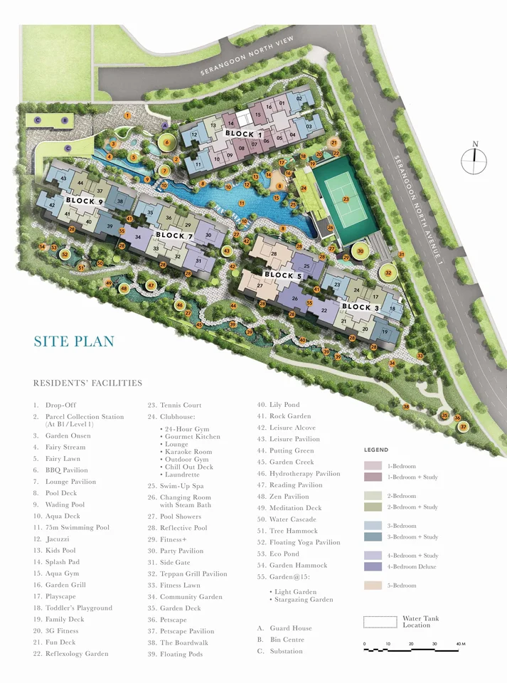 Site plan of The Garden Residences in Singapore