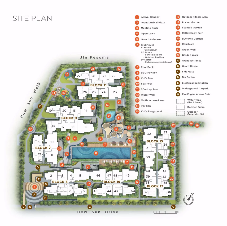 Site plan of The Gazania in Singapore