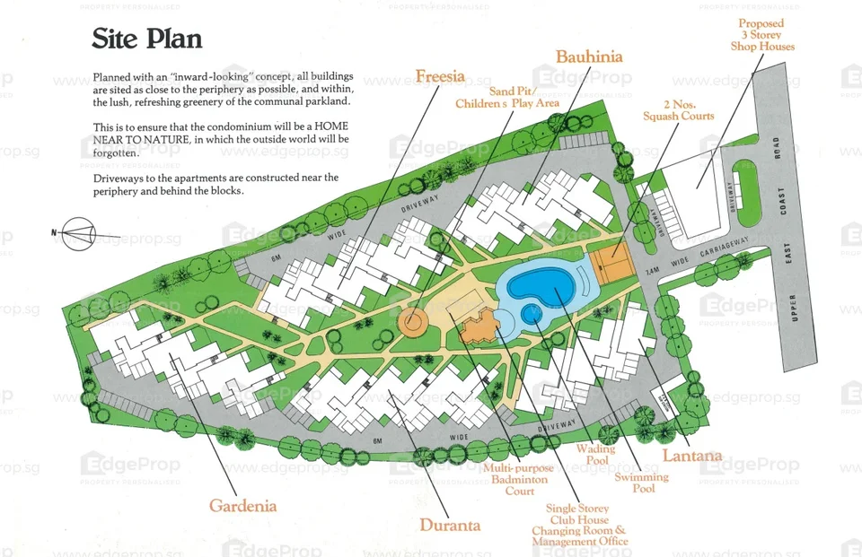 Site plan of The Hacienda in Singapore