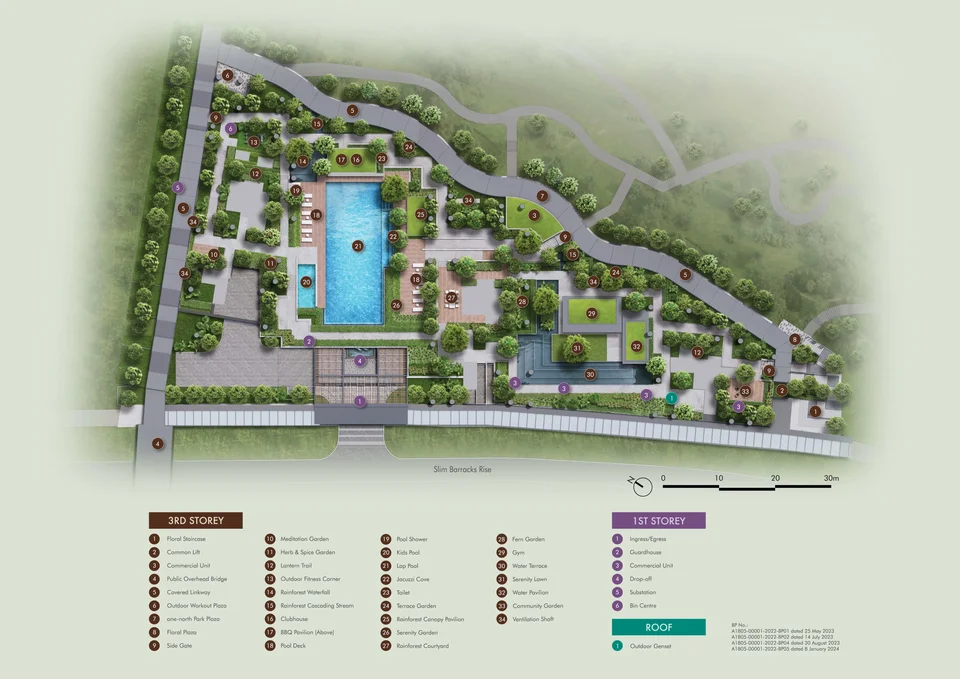 Site plan of The Hill @ONE-NORTH in Singapore
