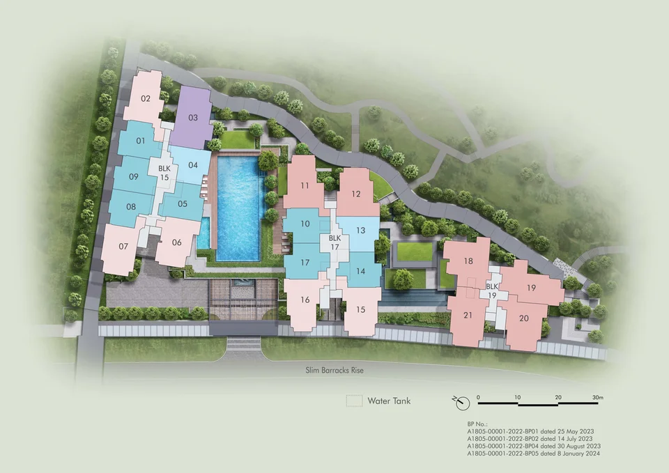 Site plan of The Hill @ONE-NORTH in Singapore