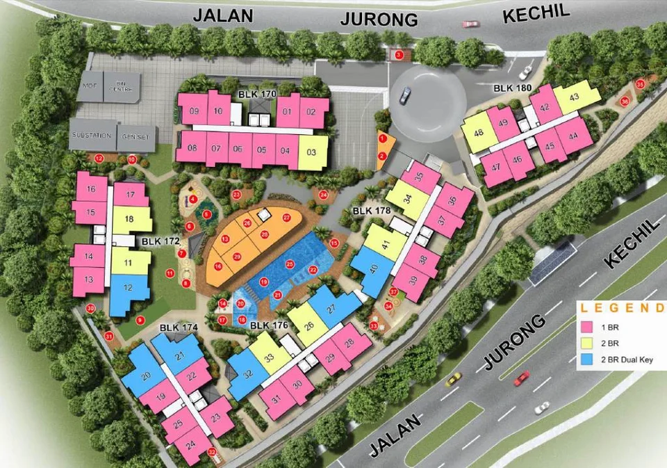 Site plan of The Hillford in Singapore