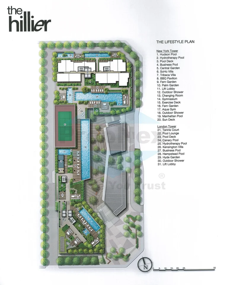Site plan of The Hillier in Singapore