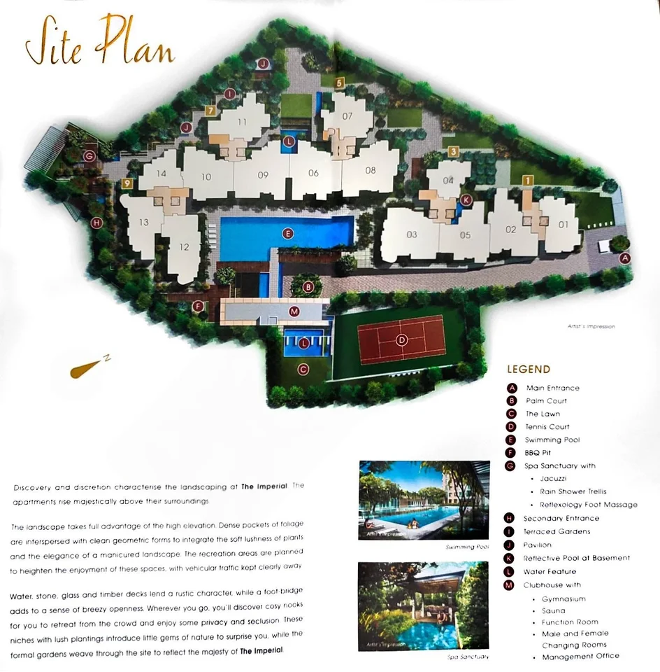 Site plan of The Imperial in Singapore