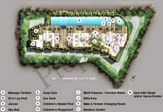 Site plan of The Inspira in Singapore