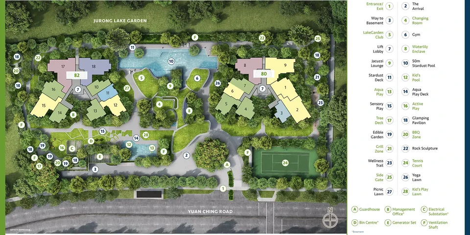 Site plan of The Lakegarden Residences in Singapore