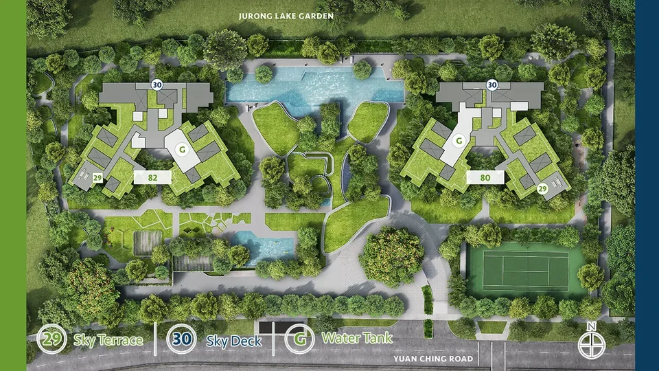 Site plan of The Lakegarden Residences in Singapore