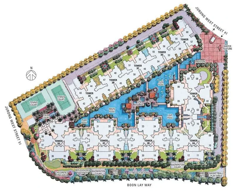 Site plan of The Lakeshore in Singapore