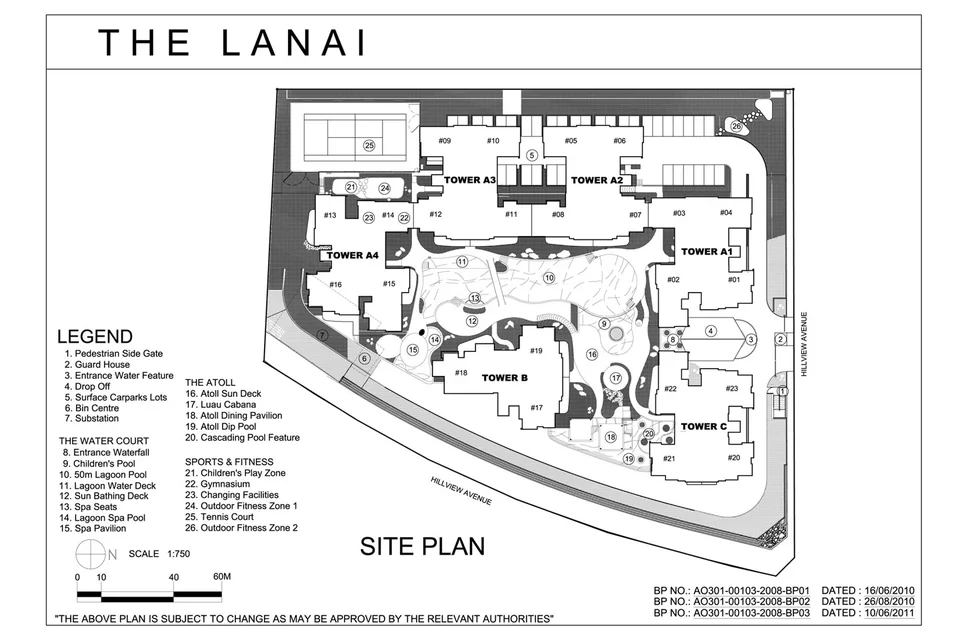 Site plan of The Lanai in Singapore