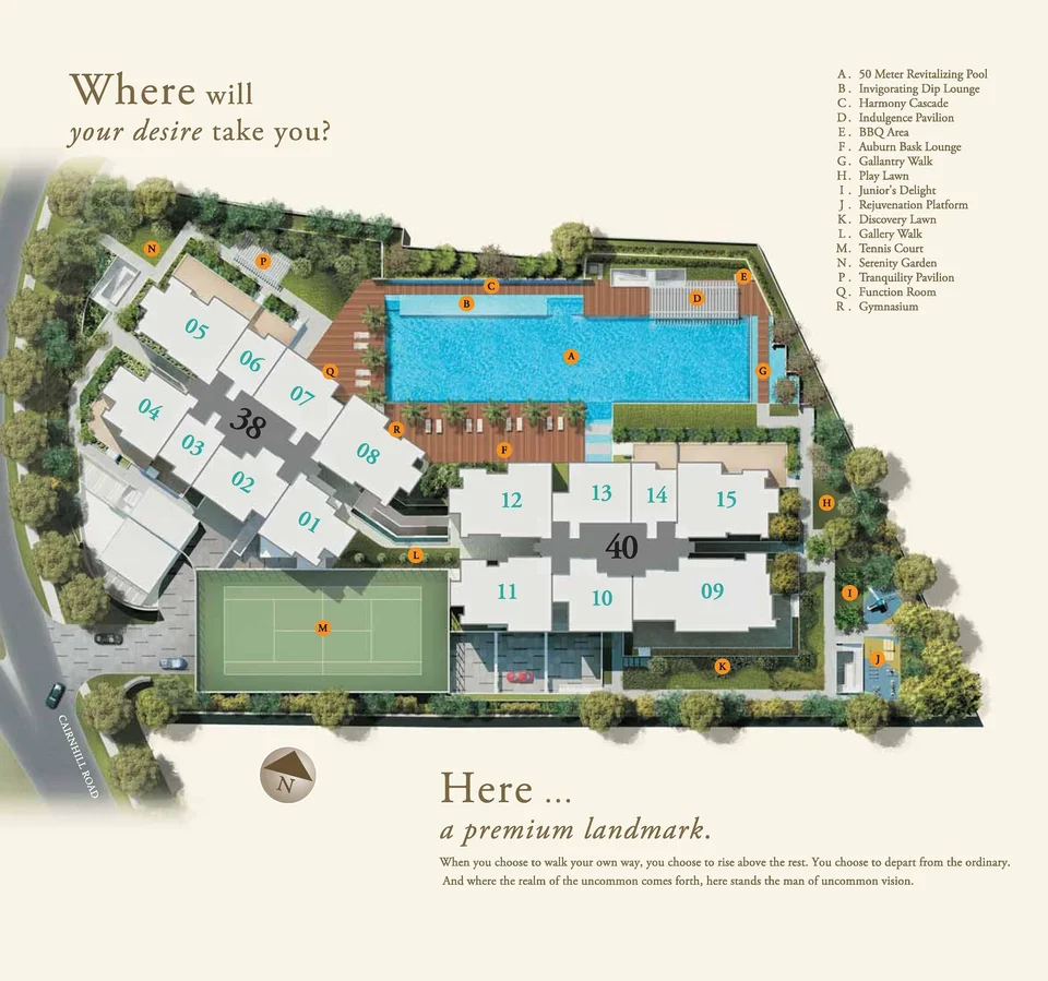 Site plan of The Laurels in Singapore