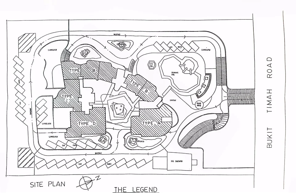 Site plan of The Legend in Singapore