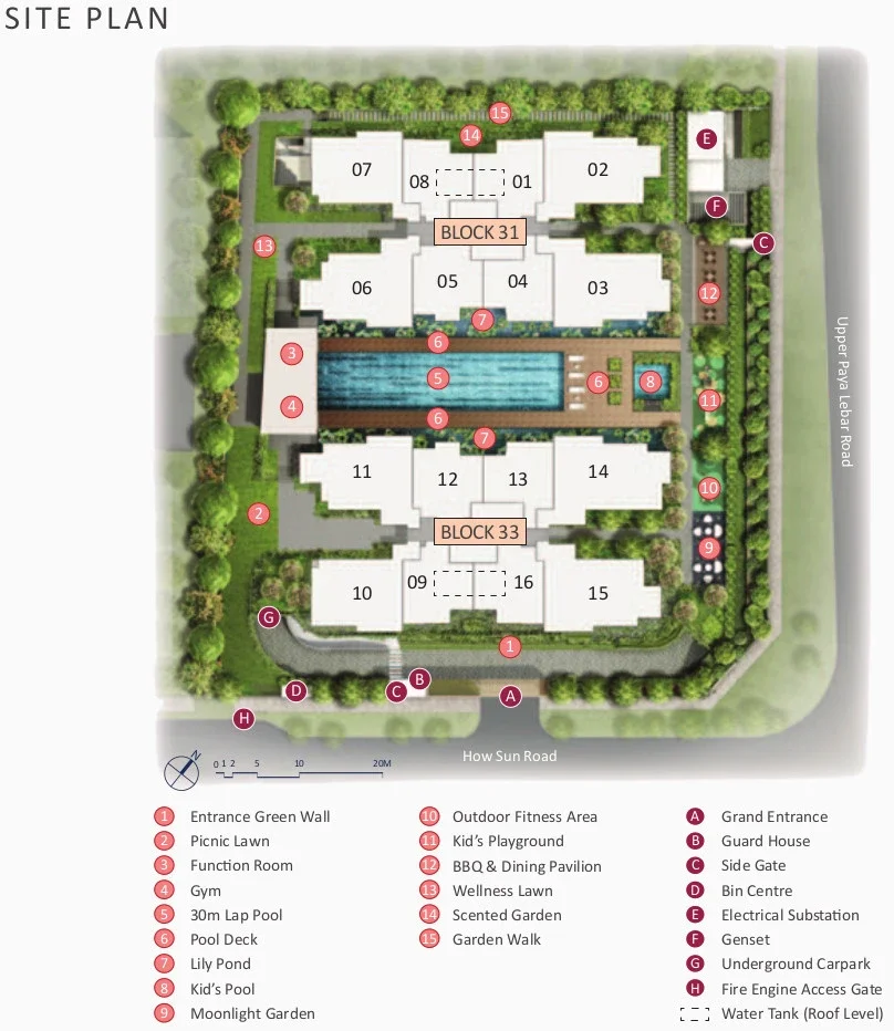 Site plan of The Lilium in Singapore