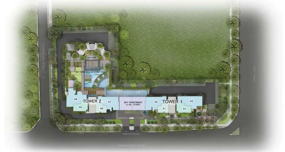 Site plan of The Line @TANJONG Rhu in Singapore