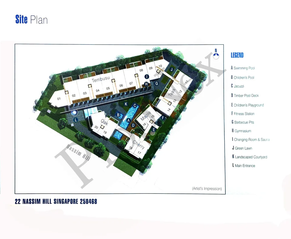 Site plan of The Loft in Singapore