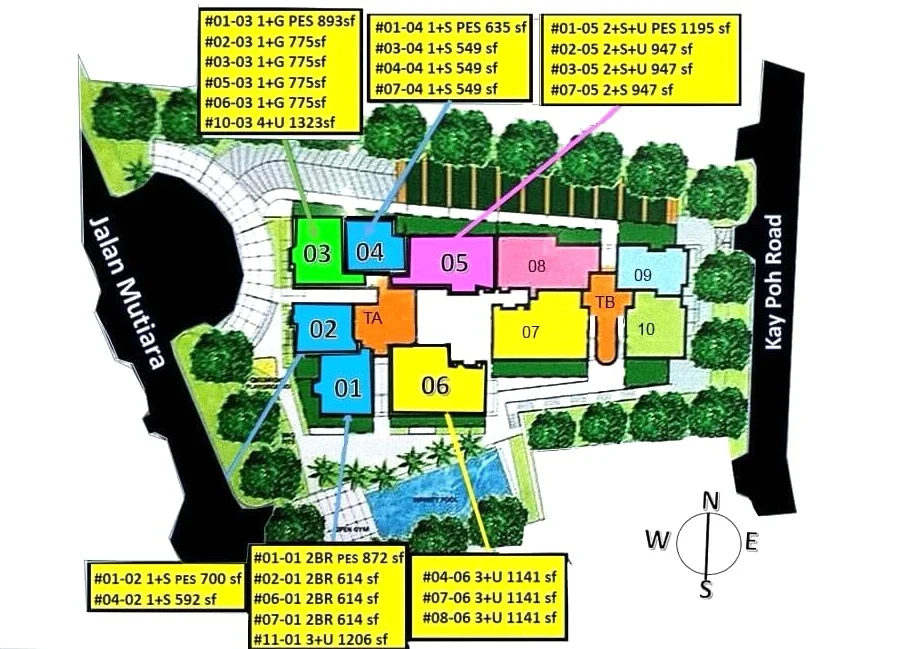Site plan of The Montana in Singapore