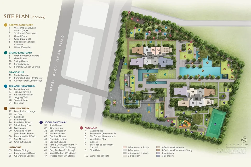 Site plan of The Myst in Singapore