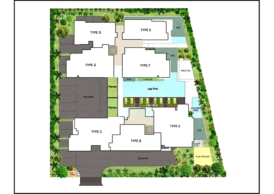 Site plan of The Nclave in Singapore
