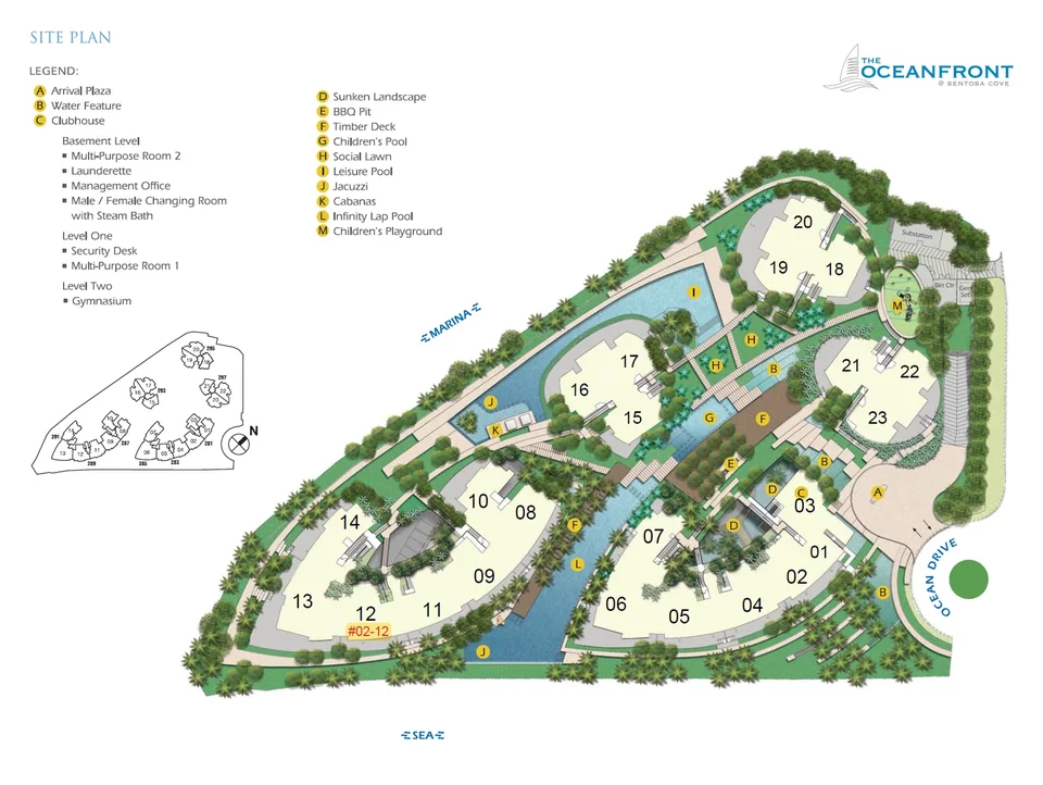Site plan of The Oceanfront @SENTOSA Cove in Singapore