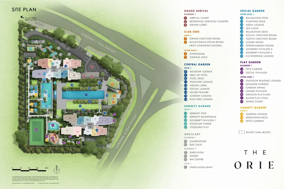 Site plan of The Orie in Singapore