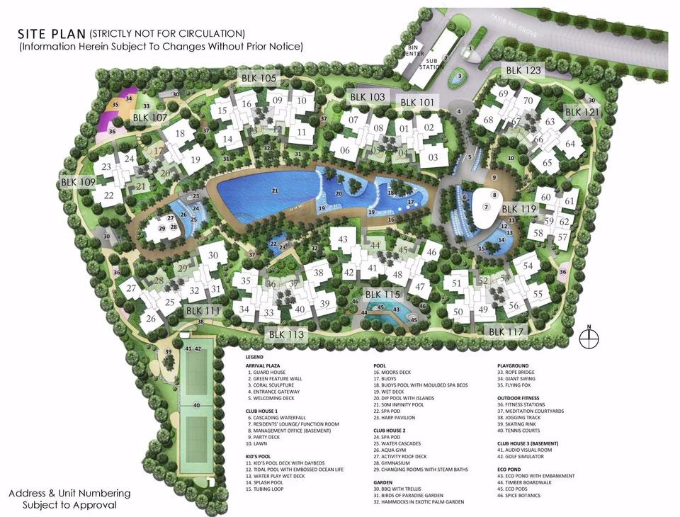 Site plan of The Palette in Singapore
