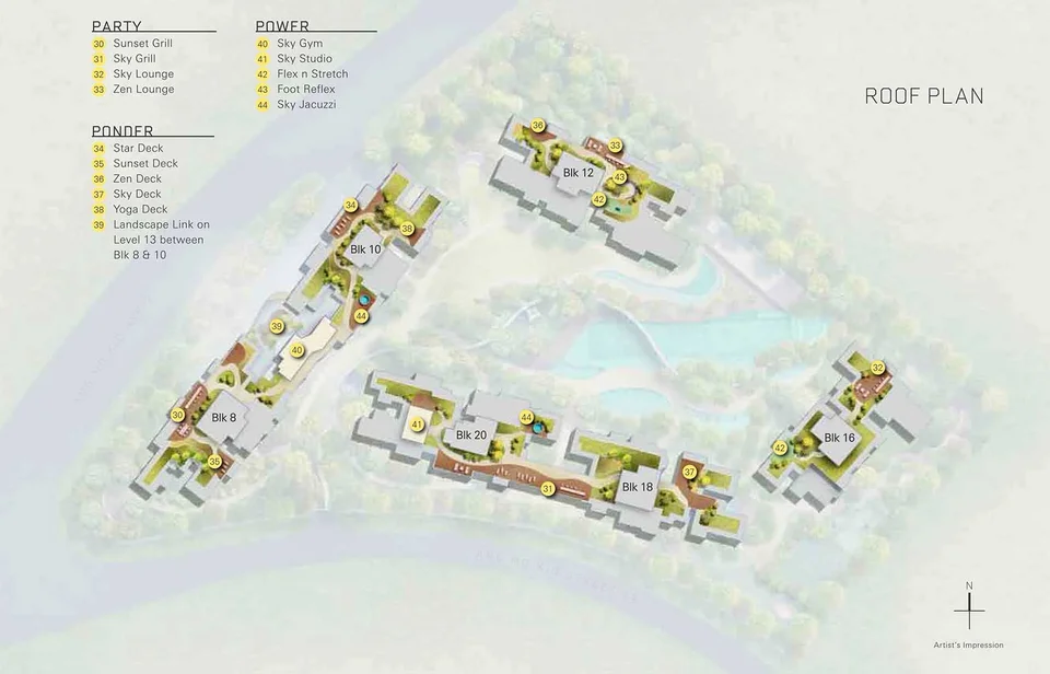 Site plan of The Panorama in Singapore