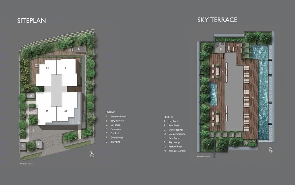 Site plan of The Peak @CAIRNHILL I in Singapore