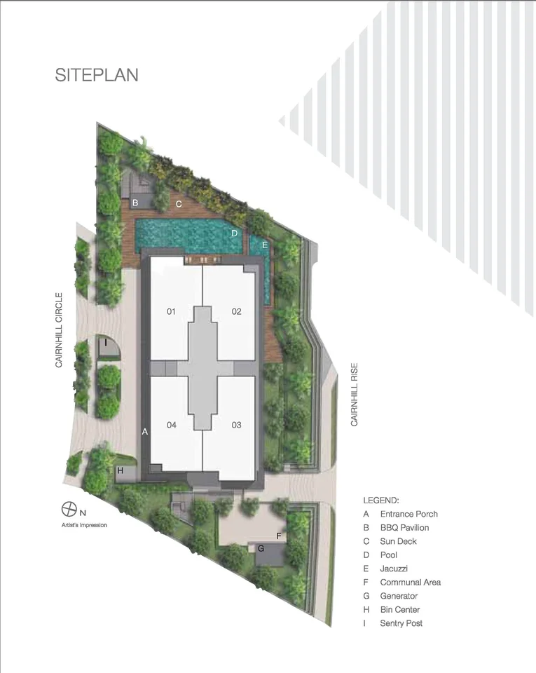 Site plan of The Peak @CAIRNHILL Ii in Singapore