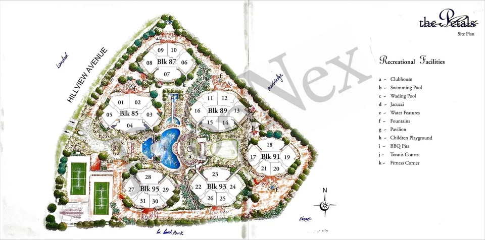 Site plan of The Petals in Singapore