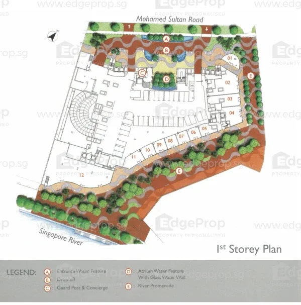 Site plan of The Pier At Robertson in Singapore