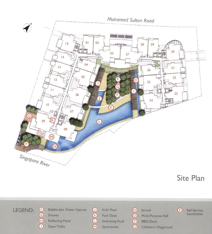 Site plan of The Pier At Robertson in Singapore