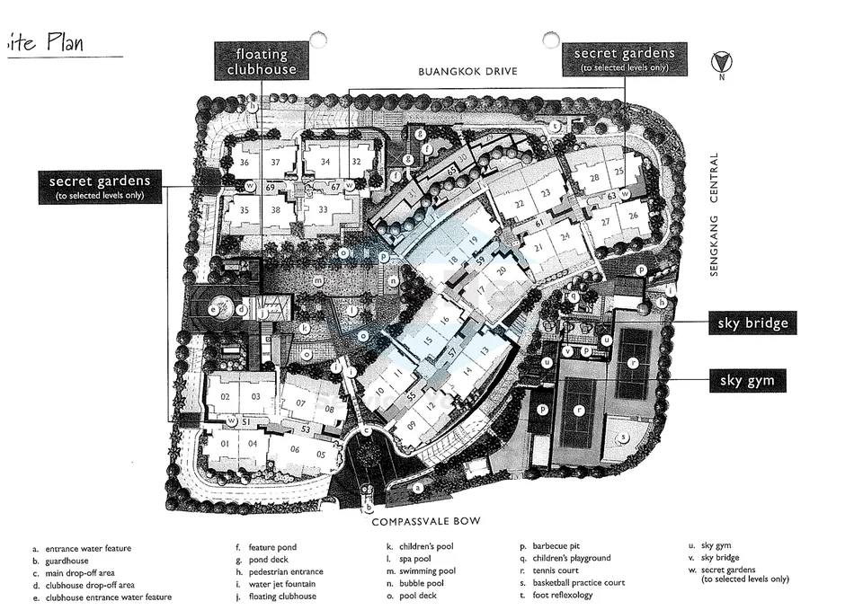 Site plan of The Quartz in Singapore